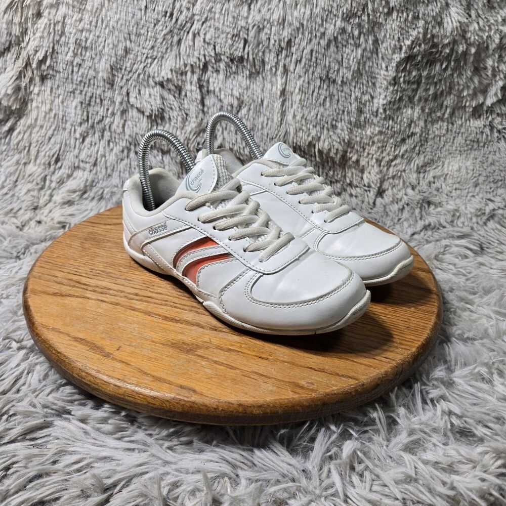 Chasse Cheer Girl White Shoe Lace Up Flip IV Youth Size 5 Athletic Dance Sneaker